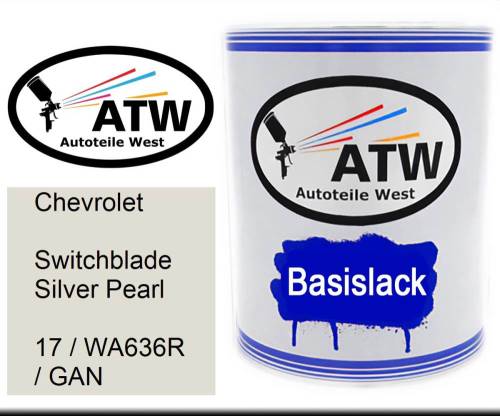 Chevrolet, Switchblade Silver Pearl, 17 / WA636R / GAN: 1L Lackdose, von ATW Autoteile West.